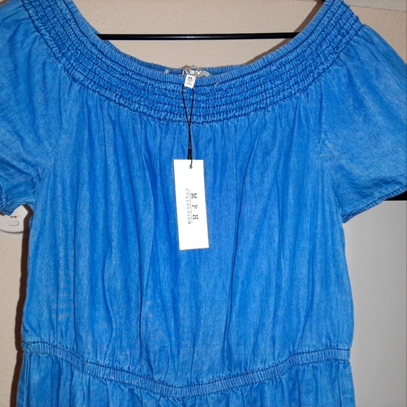 Light weight off shoulder denim jumper - Picture 3 of 4